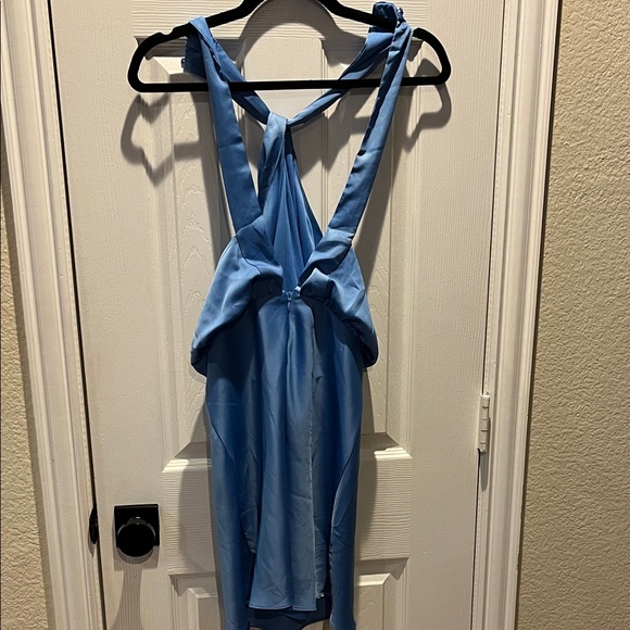 Lulu's Blue Backless Dress - Picture 2 of 4